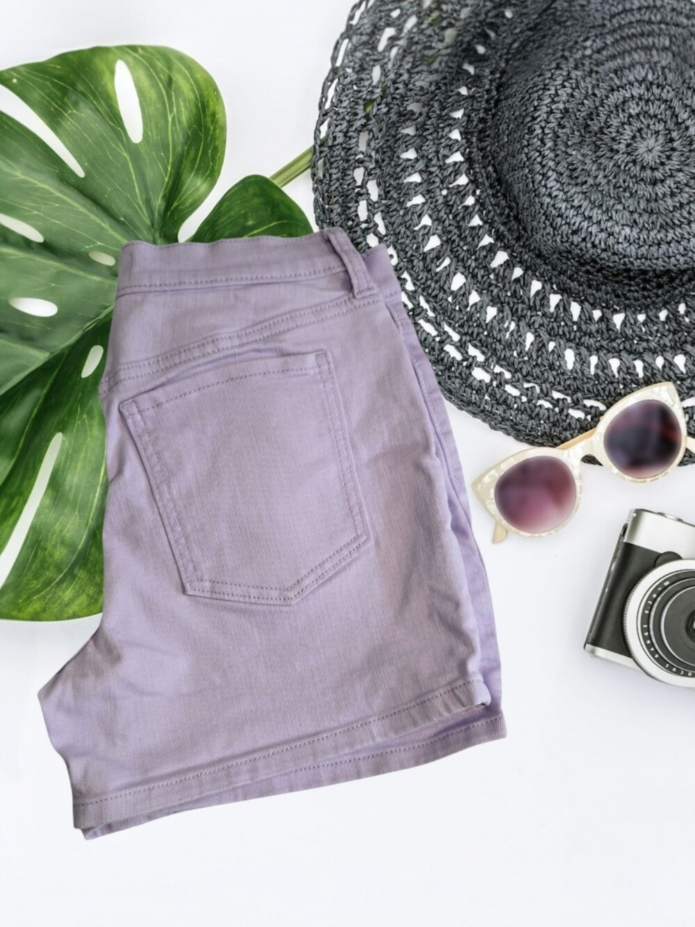 Banana Republic Factory High-Rise Stretch Denim Short 4" Lilac Sea 28/6